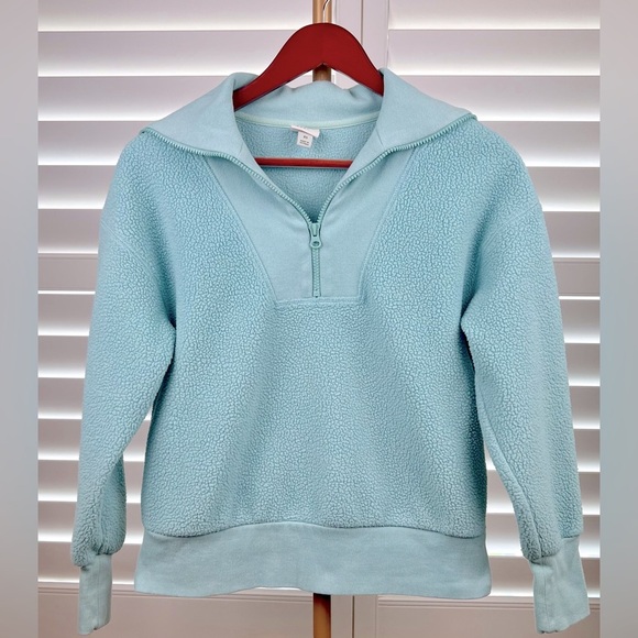 Sherpa 1/4 Zip Pullover Sweater w/Sailor Collar Sz.XS by A New Day - Picture 3 of 5